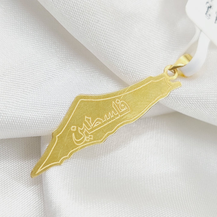 18K Gold Palestine Pendant by Saeed Jewelry - Image 1