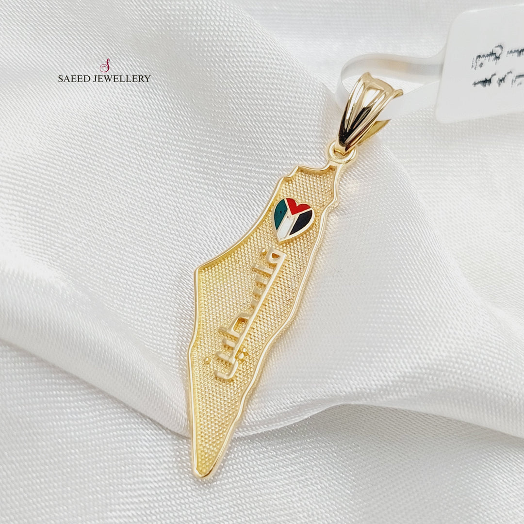 18K Gold Palestine Pendant by Saeed Jewelry - Image 1