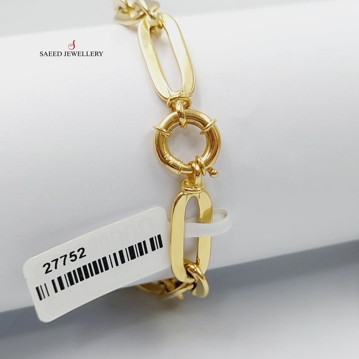 18K Gold Paperclip Bracelet by Saeed Jewelry - Image 5