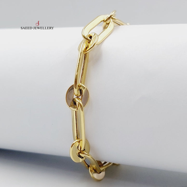 18K Gold Paperclip Bracelet by Saeed Jewelry - Image 1