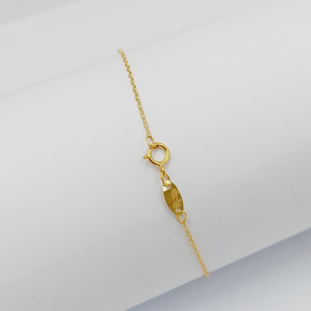 18K Gold Paperclip Bracelet by Saeed Jewelry - Image 2