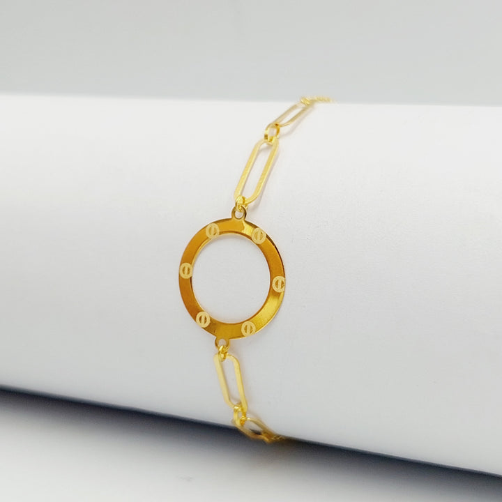 18K Gold Paperclip Bracelet by Saeed Jewelry - Image 4