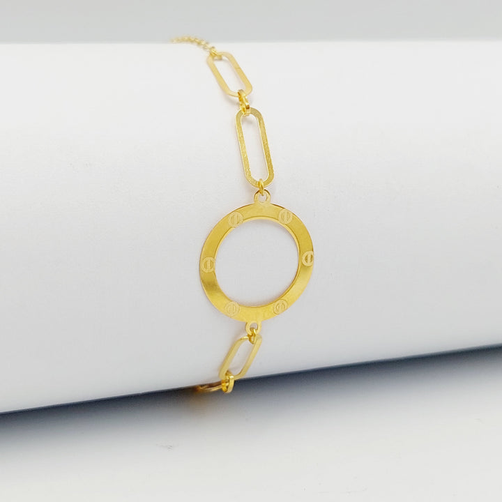 18K Gold Paperclip Bracelet by Saeed Jewelry - Image 5