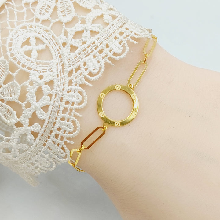 18K Gold Paperclip Bracelet by Saeed Jewelry - Image 1