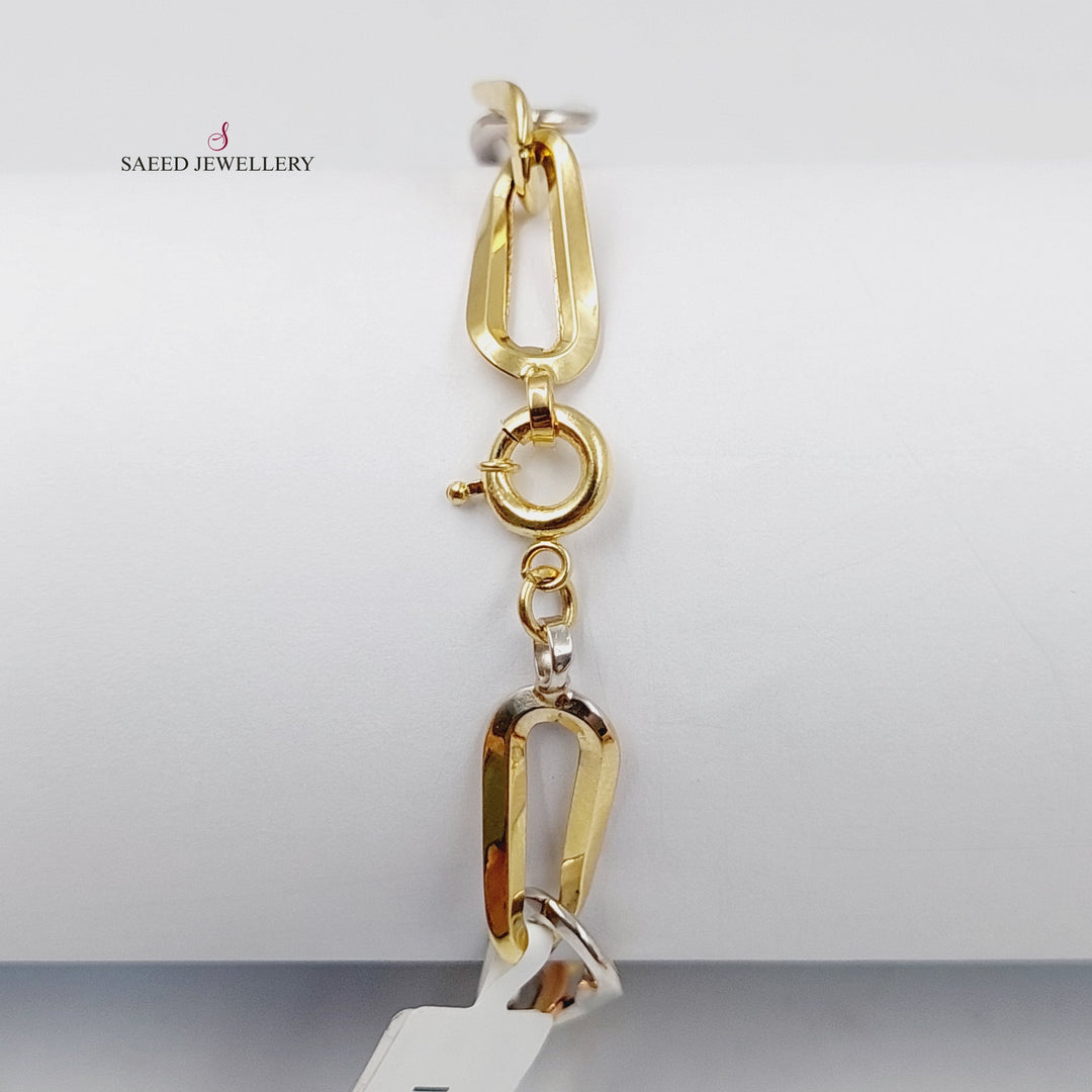 21K Gold Paperclip Bracelet by Saeed Jewelry - Image 5