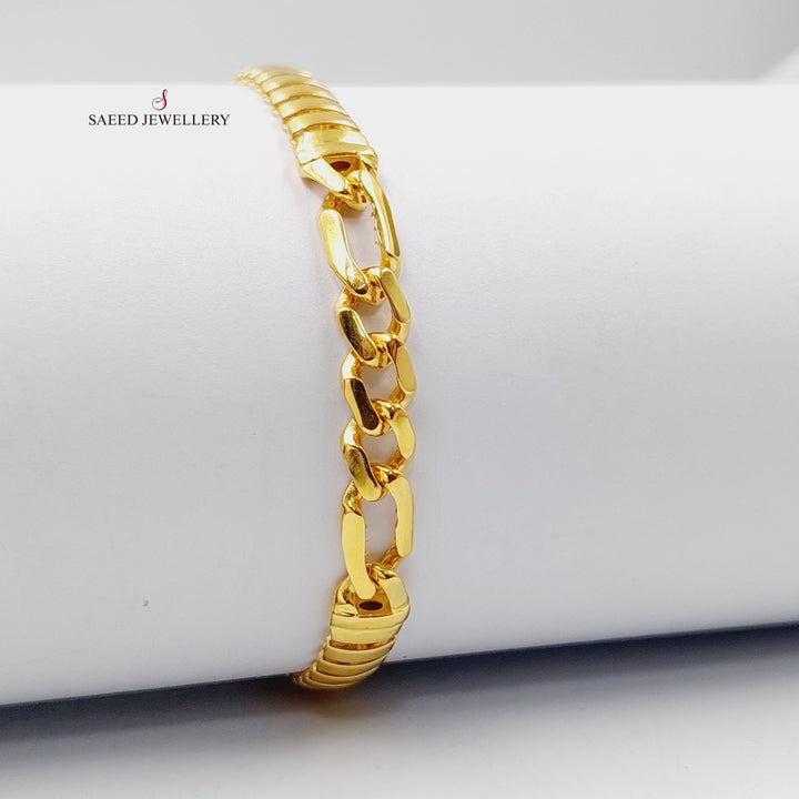 21K Gold Paperclip Bracelet by Saeed Jewelry - Image 4