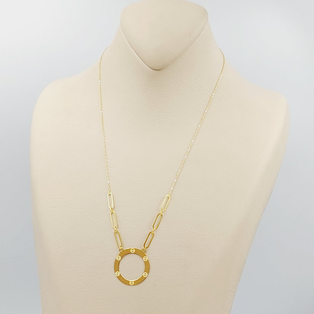 18K Gold Paperclip Necklace by Saeed Jewelry - Image 3