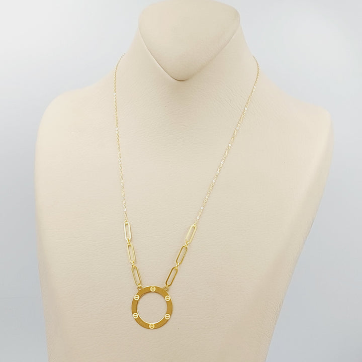 18K Gold Paperclip Necklace by Saeed Jewelry - Image 3