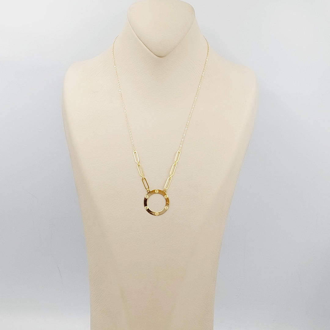 18K Gold Paperclip Necklace by Saeed Jewelry - Image 4