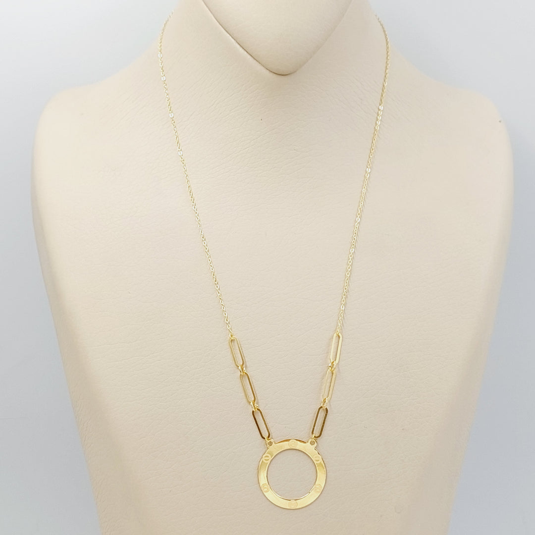 18K Gold Paperclip Necklace by Saeed Jewelry - Image 4