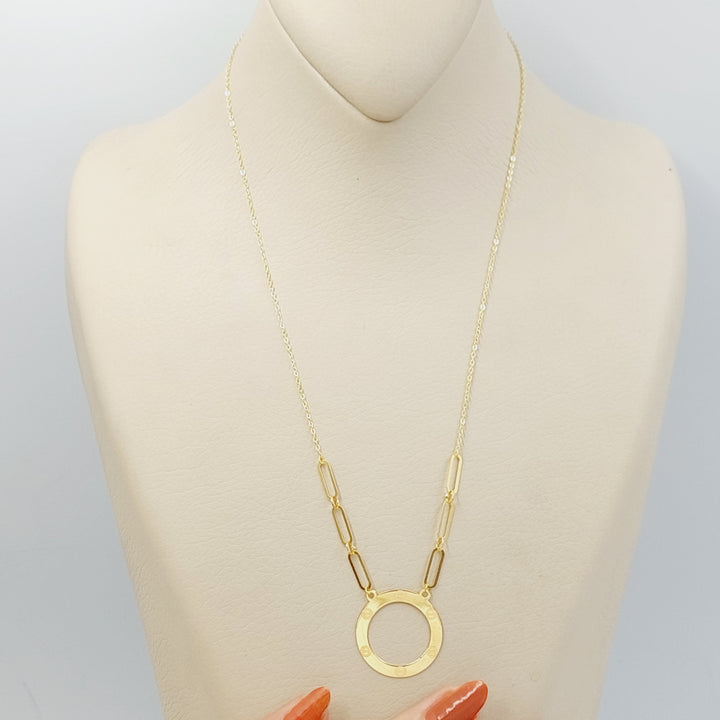 18K Gold Paperclip Necklace by Saeed Jewelry - Image 1