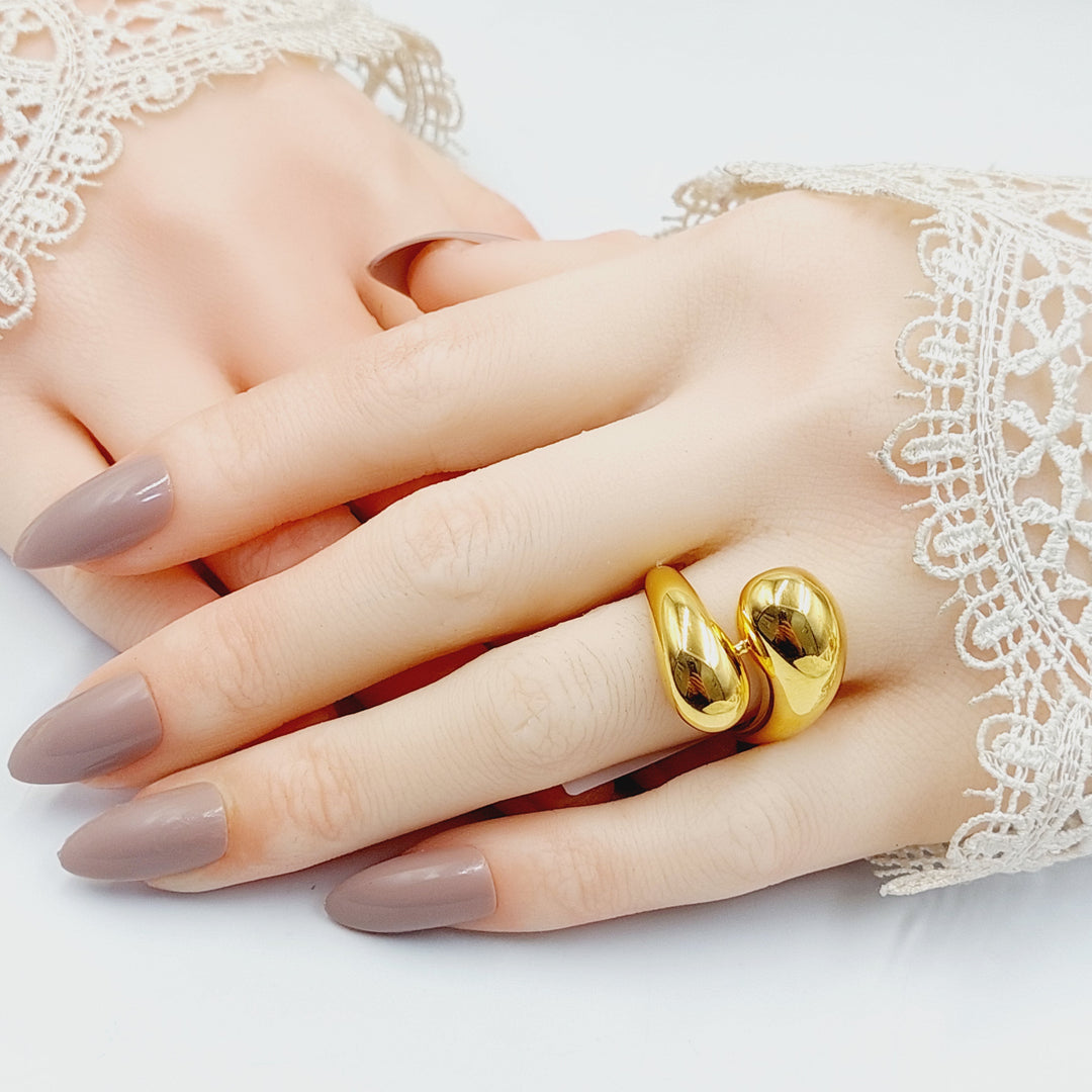 21K Gold Plain Belt Ring by Saeed Jewelry - Image 3