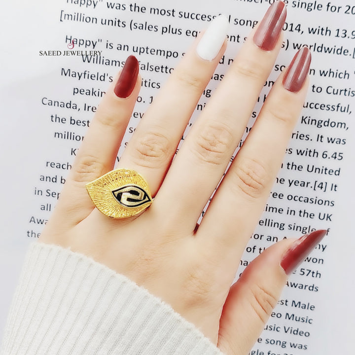 21K Gold Turkish Ring by Saeed Jewelry - Image 5