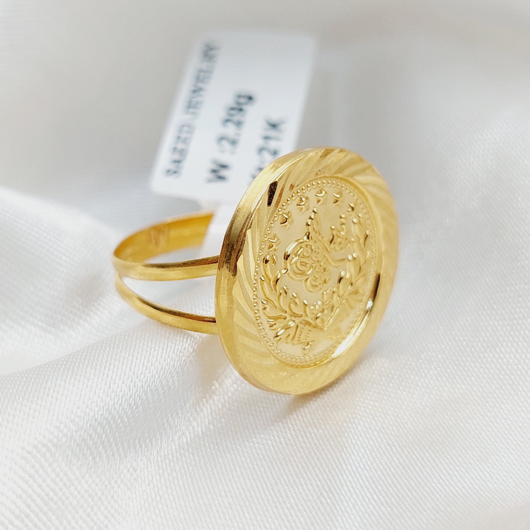 21K Gold Print Rashadi Ring by Saeed Jewelry - Image 4