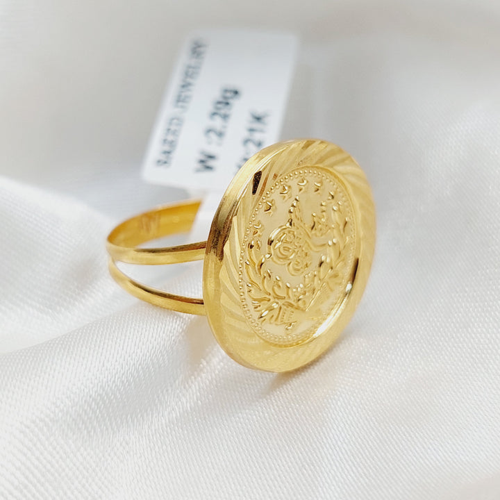 21K Gold Print Rashadi Ring by Saeed Jewelry - Image 4