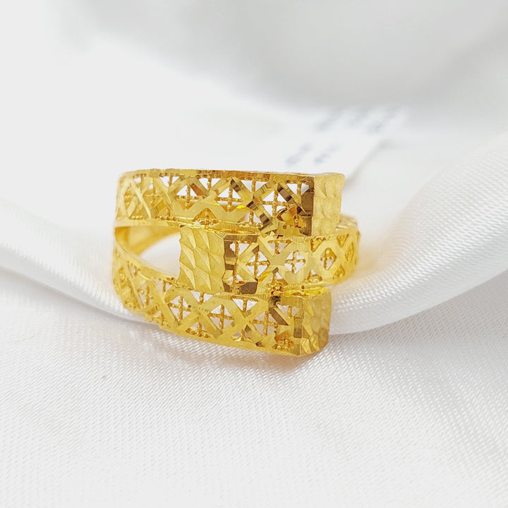 21K Gold Pyramid Ring by Saeed Jewelry - Image 2