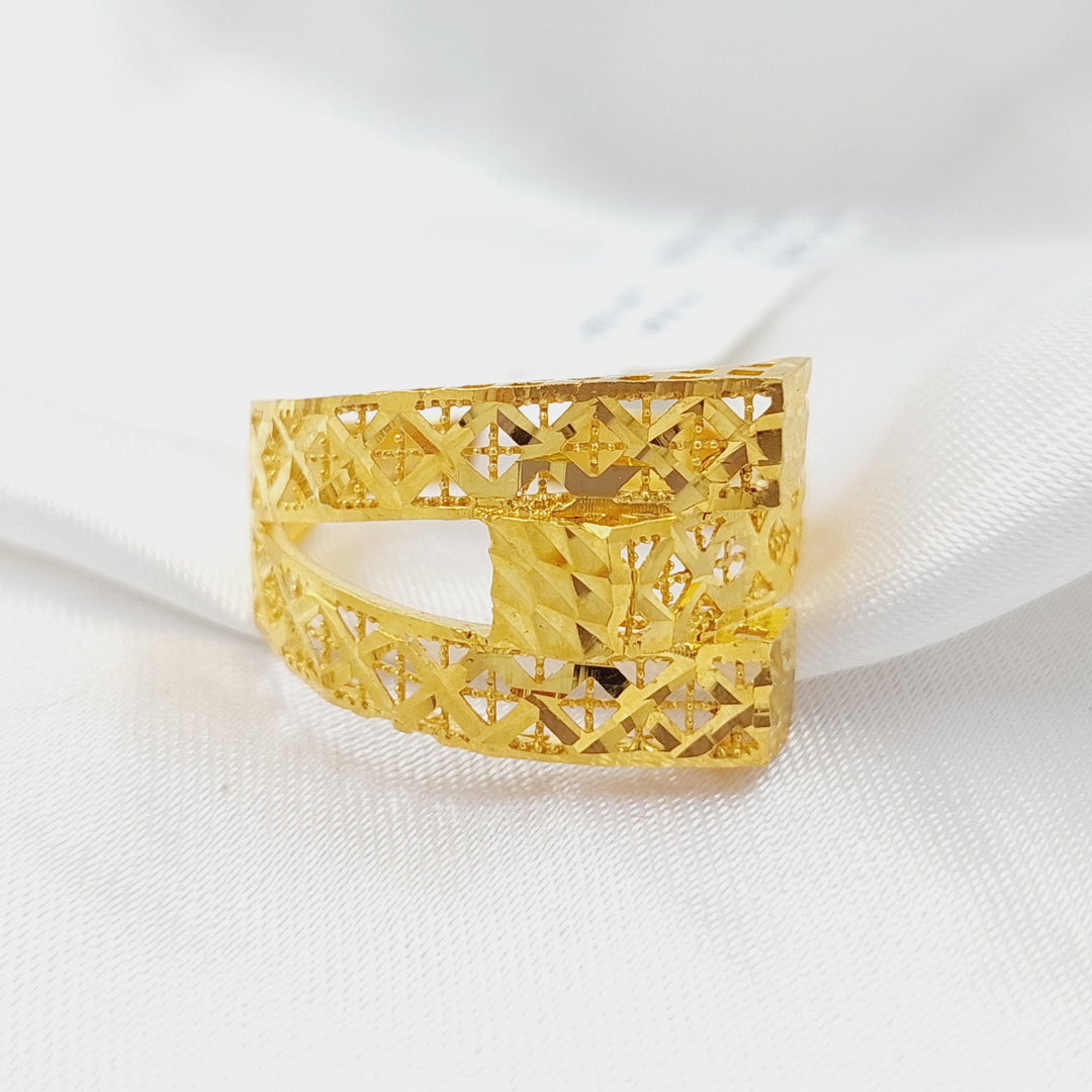 21K Gold Pyramid Ring by Saeed Jewelry - Image 3