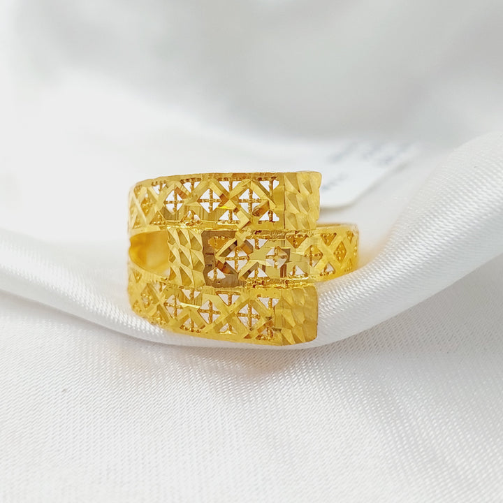 21K Gold Pyramid Ring by Saeed Jewelry - Image 1