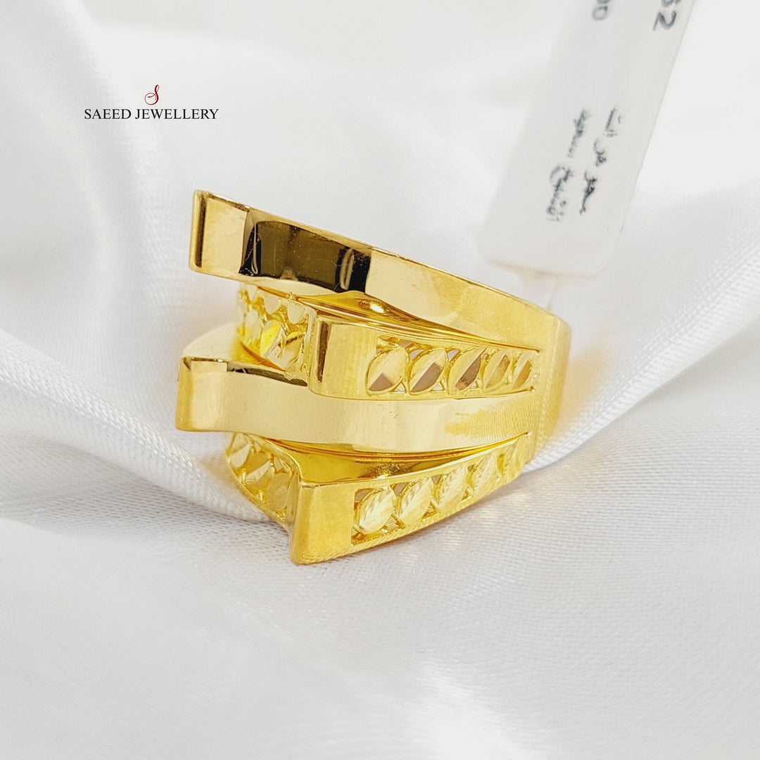 21K Gold Pyramid Ring by Saeed Jewelry - Image 2