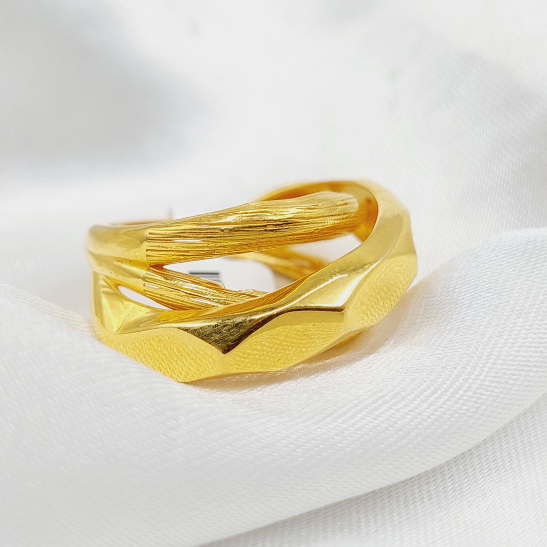 21K Gold Pyramid Ring by Saeed Jewelry - Image 1