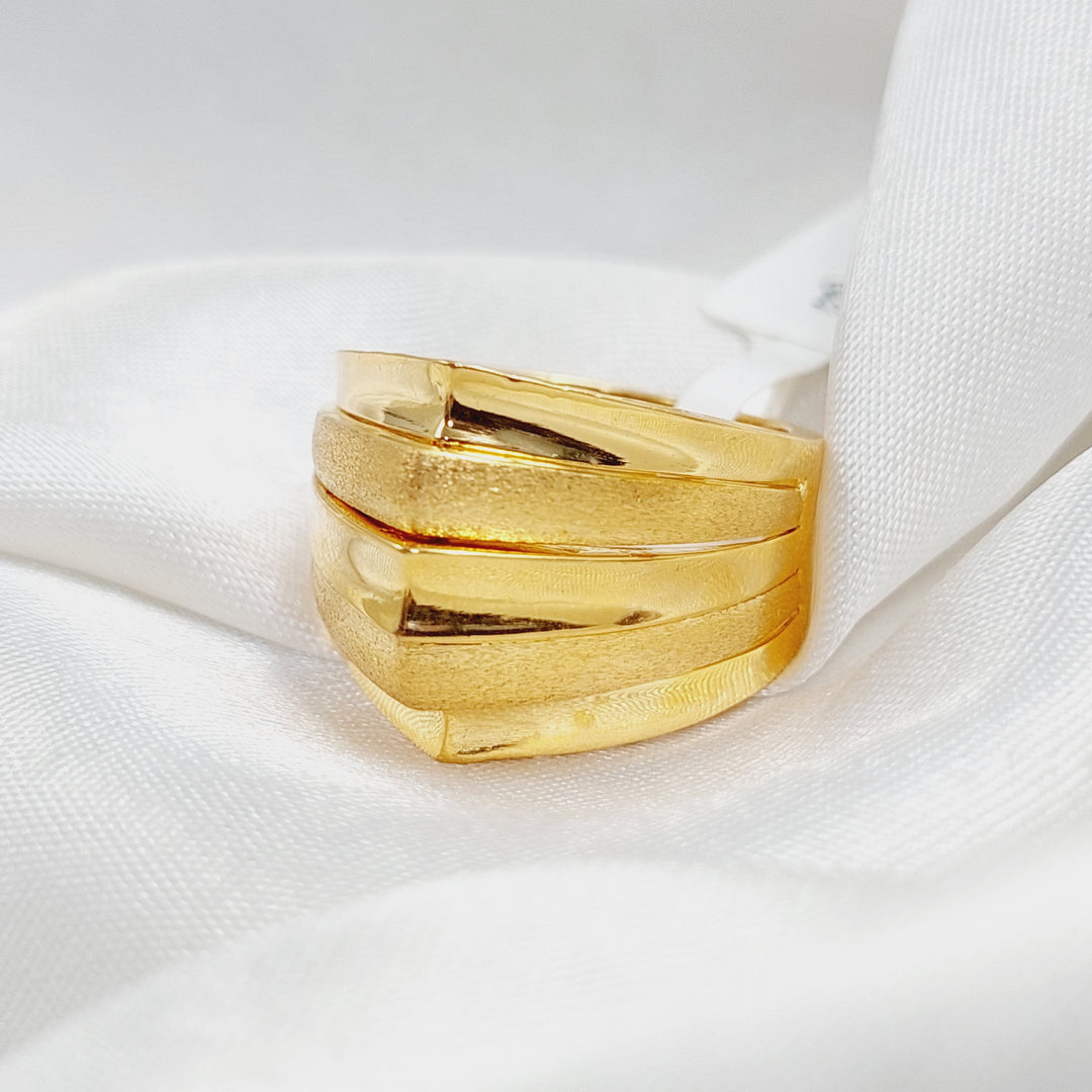 21K Gold Pyramid Ring by Saeed Jewelry - Image 3