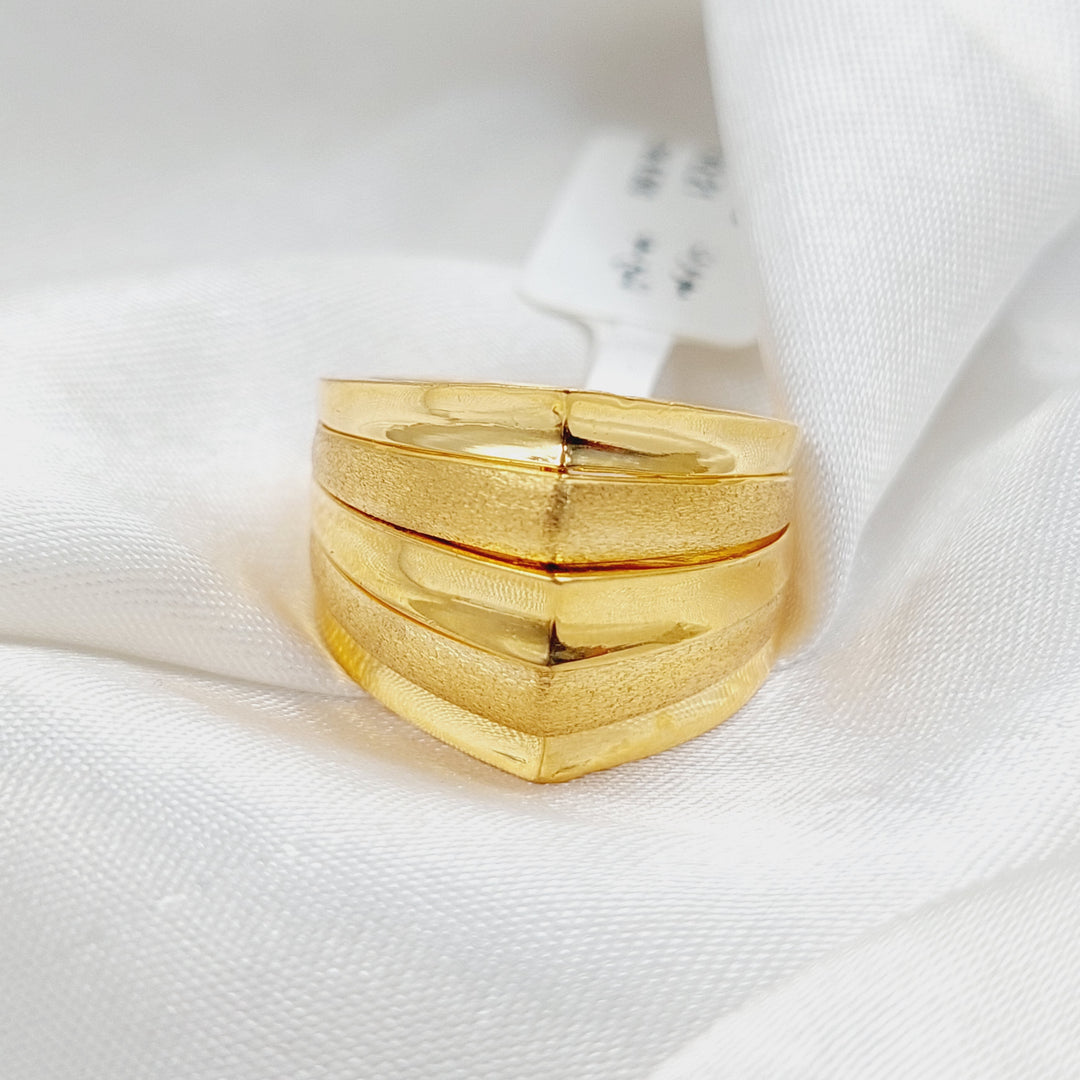 21K Gold Pyramid Ring by Saeed Jewelry - Image 1