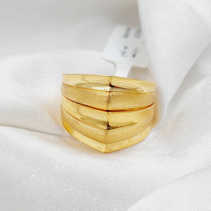 21K Gold Pyramid Ring by Saeed Jewelry - Image 1