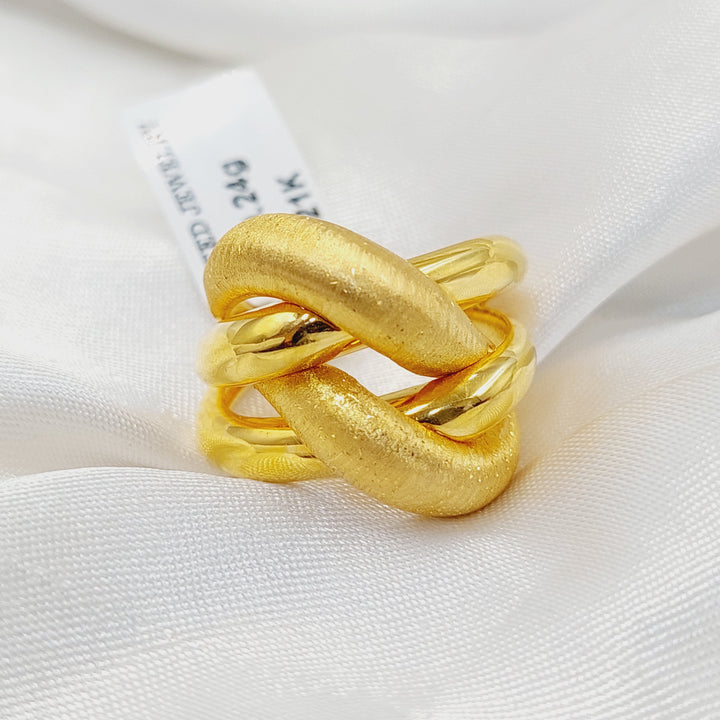 21K Gold Pyramid Ring by Saeed Jewelry - Image 1