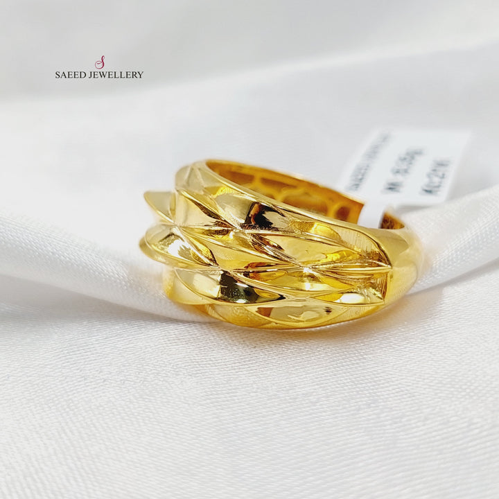 21K Gold Pyramid Ring by Saeed Jewelry - Image 1