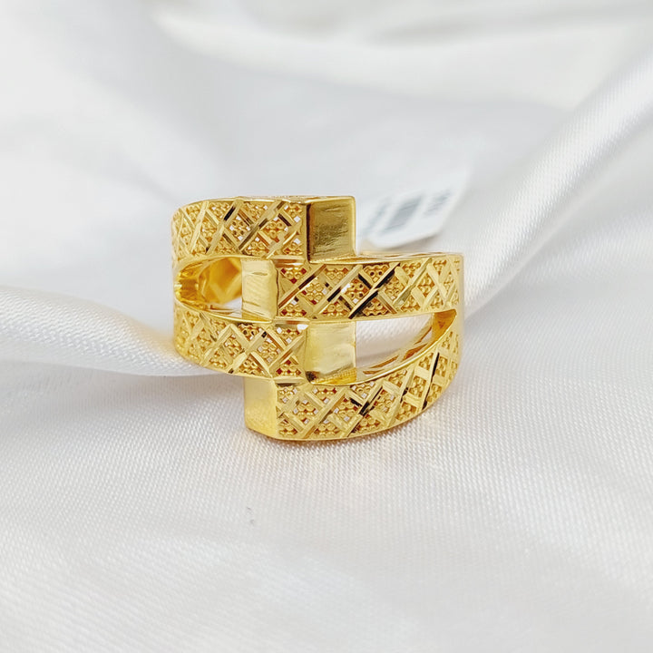 21K Gold Pyramid Ring by Saeed Jewelry - Image 3