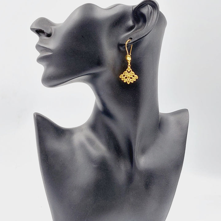 18K Gold Queen Earrings by Saeed Jewelry - Image 6