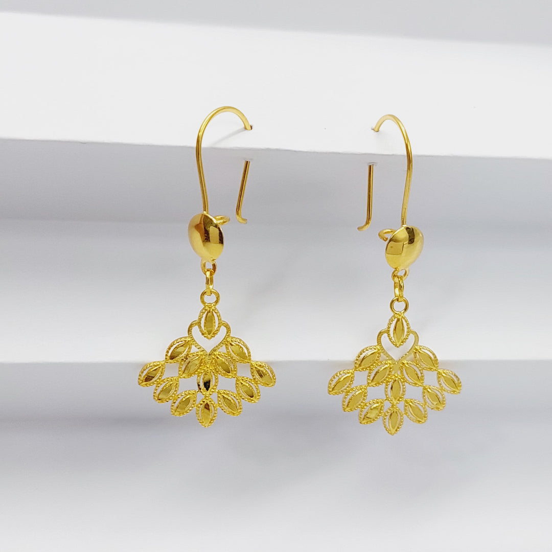 18K Gold Queen Earrings by Saeed Jewelry - Image 5