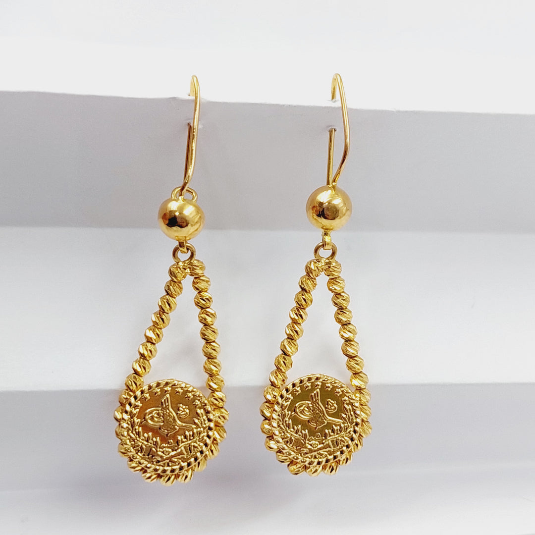 21K Gold Rashadi Balls Earrings by Saeed Jewelry - Image 5