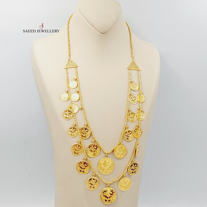 21K Gold Rashadi Balls Necklace by Saeed Jewelry - Image 3