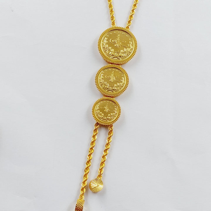 21K Gold Rashadi Balls Necklace by Saeed Jewelry - Image 4