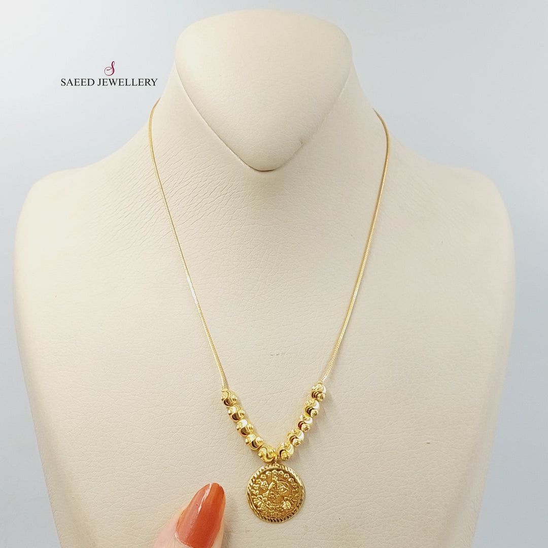 21K Gold Rashadi Balls Necklace by Saeed Jewelry - Image 6