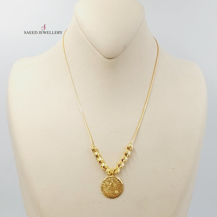 21K Gold Rashadi Balls Necklace by Saeed Jewelry - Image 2