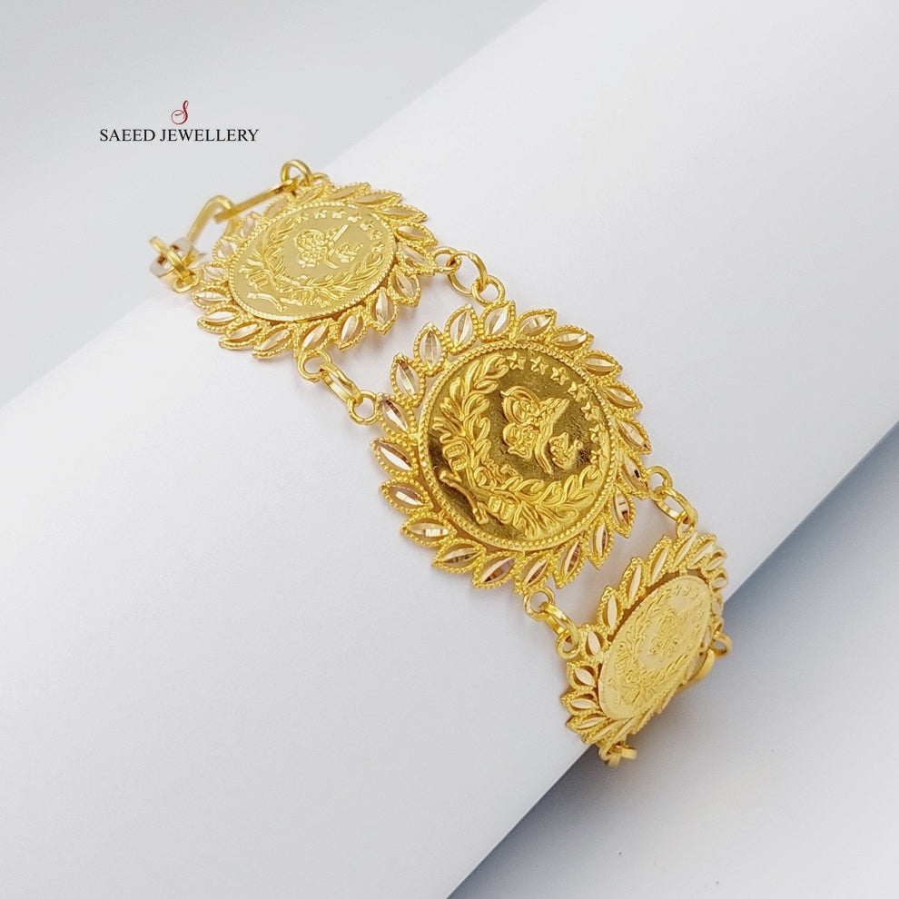 21K Gold Rashadi Bracelet by Saeed Jewelry - Image 4