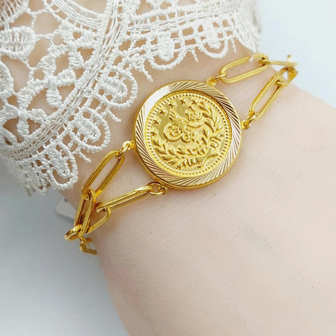 21K Gold Rashadi Bracelet by Saeed Jewelry - Image 1