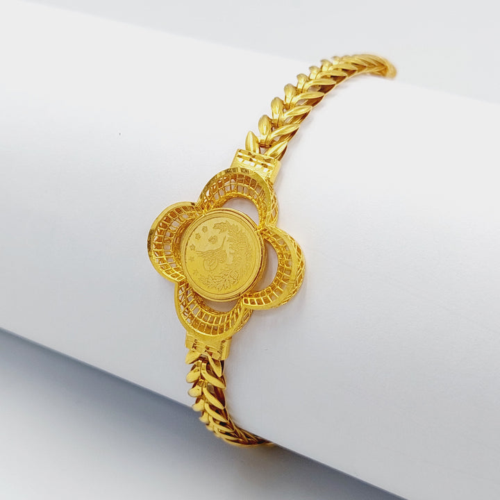 21K Gold Rashadi Bracelet by Saeed Jewelry - Image 4