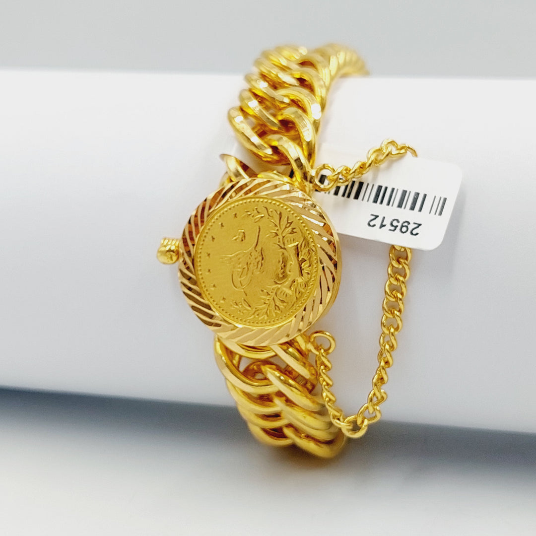 21K Gold Rashadi Cuban Links Bracelet by Saeed Jewelry - Image 3