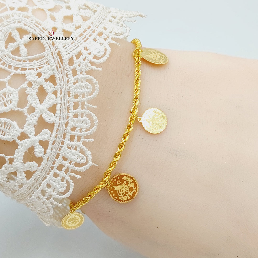 21K Gold Rashadi Dandash Bracelet by Saeed Jewelry - Image 3