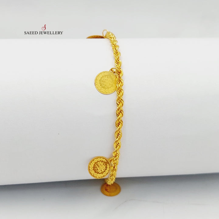 21K Gold Rashadi Dandash Bracelet by Saeed Jewelry - Image 1