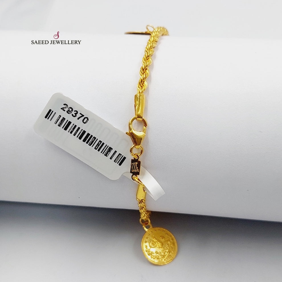 21K Gold Rashadi Dandash Bracelet by Saeed Jewelry - Image 3