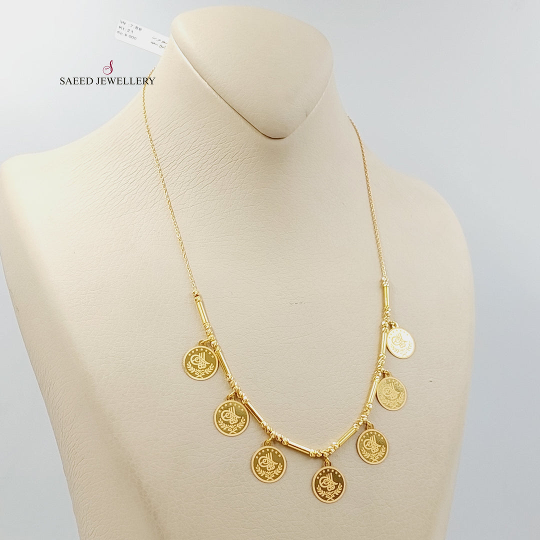 21K Gold Rashadi Dandash Necklace by Saeed Jewelry - Image 4