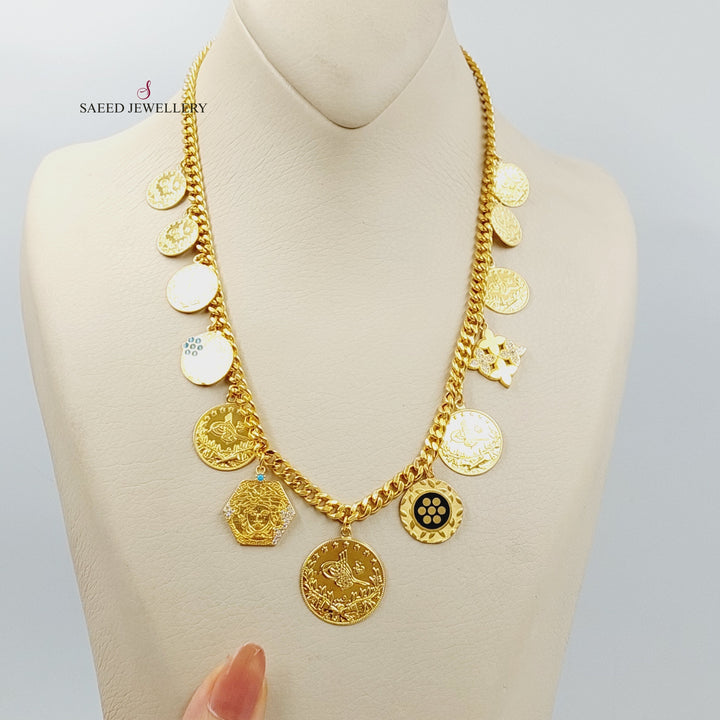 21K Gold Rashadi Dandash Necklace by Saeed Jewelry - Image 3