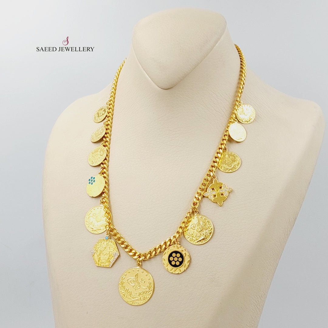 21K Gold Rashadi Dandash Necklace by Saeed Jewelry - Image 4