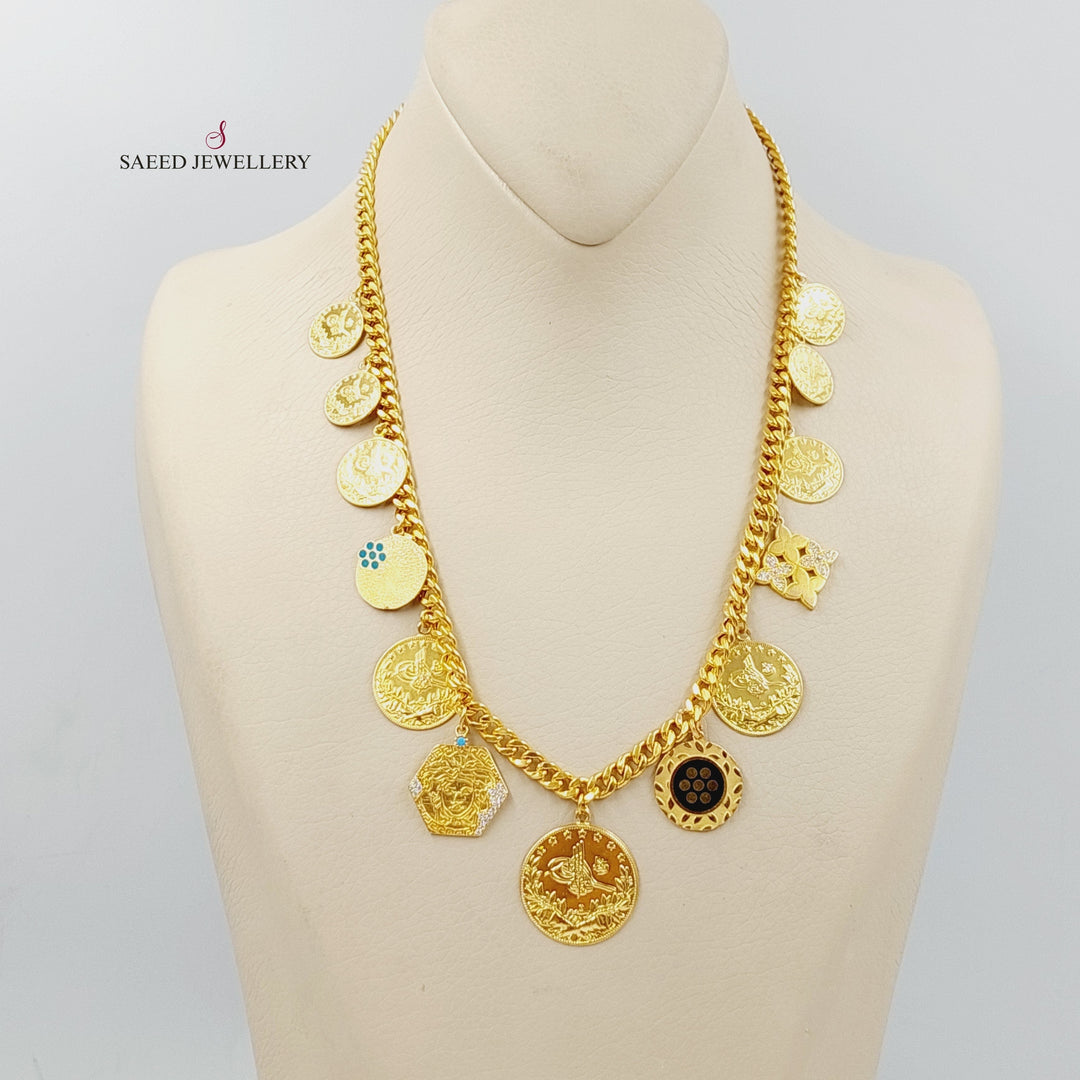 21K Gold Rashadi Dandash Necklace by Saeed Jewelry - Image 1