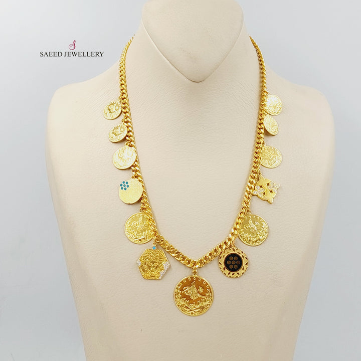 21K Gold Rashadi Dandash Necklace by Saeed Jewelry - Image 1