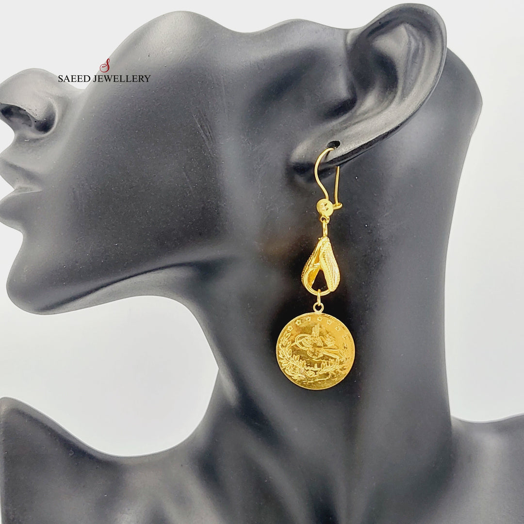 21K Gold Rashadi Earrings by Saeed Jewelry - Image 2